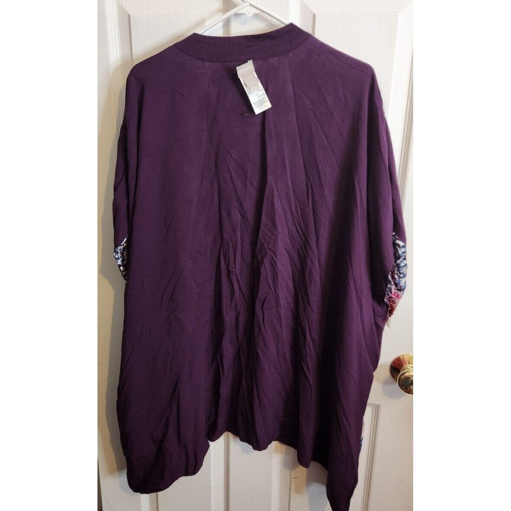 CHICO'S‎ MULTICOLOR PATCHWORK PRINT RUANA WRAP TO… - image 4